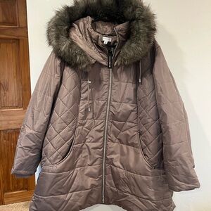 Susan Graver Water Resistant Quilted Puffer Jacket with Hood